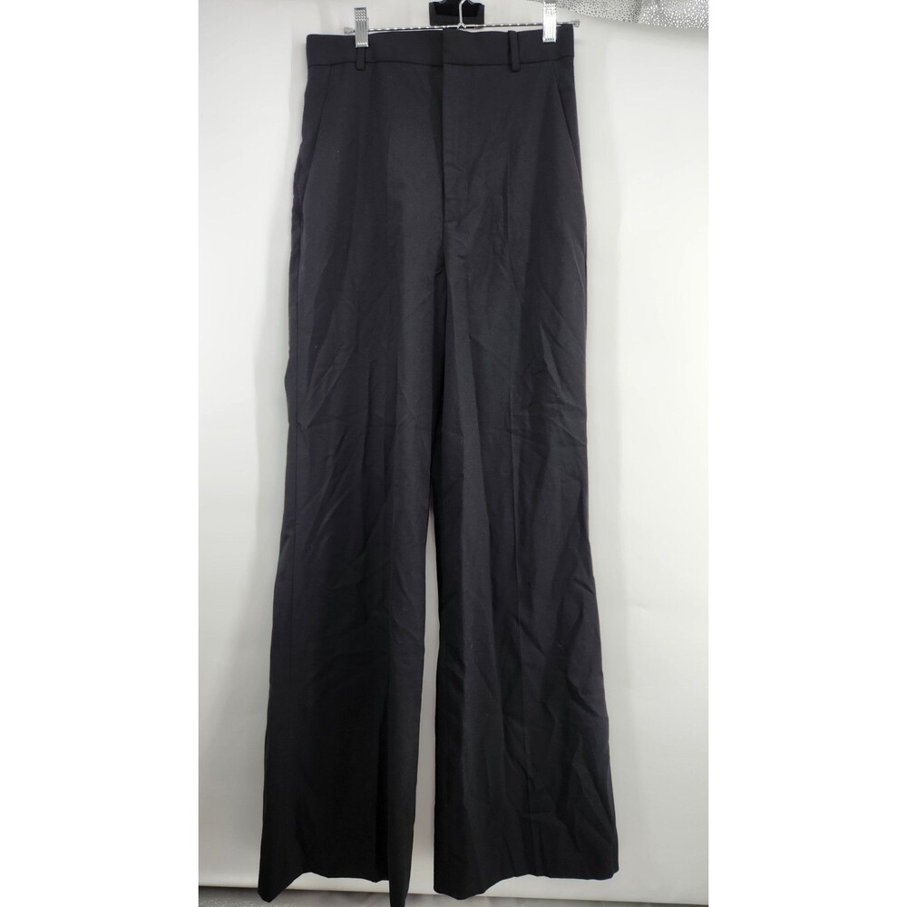 Zara Woman Small Black Wool Blend Straight Leg Dress Pants NWT Business